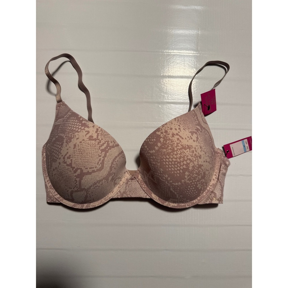 Vince Camuto‎ Smooth Gentle Lift Bra 36C Snake Print Pink Mauve Wire Support